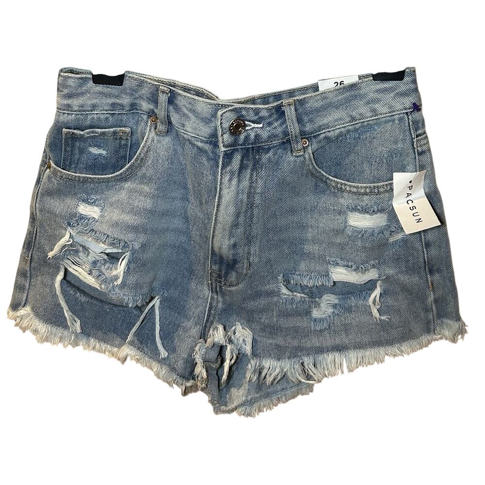 NWT PacSun Denim Jean High Rise Festival Shorts size 26